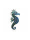 Decorative Women's Brooch Blue Hippocampus - 4477