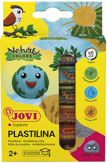 Jovi Jovi Knete Nature Für 3+ Jahre 6er Packung