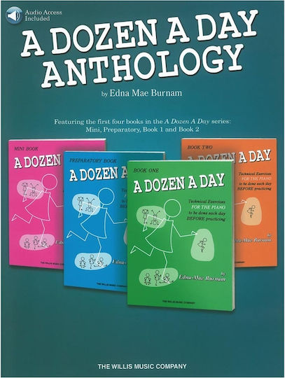 Willis Music Edna-Mae Burnam - A Dozen A Day Anthology & Online Audio Μέθοδος Εκμάθησης για Πιάνο