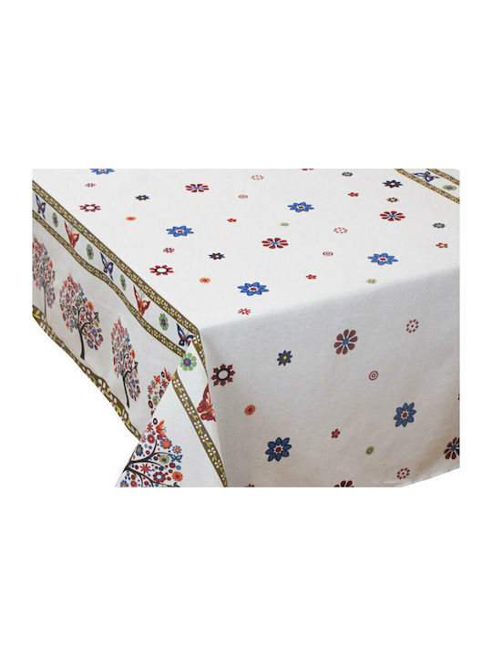 Ideato Cotton & Polyester Tablecloth Multicolour 140x180cm