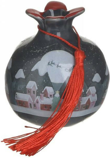 Inart Επιτραπέζιο Γούρι Ρόδι Γκρι Κεραμικό 6.5x7cm
