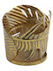 Atmosphera Kerzenhalter geeignet für Teelichter Metall Gold 15x15x16cm 1Stück
