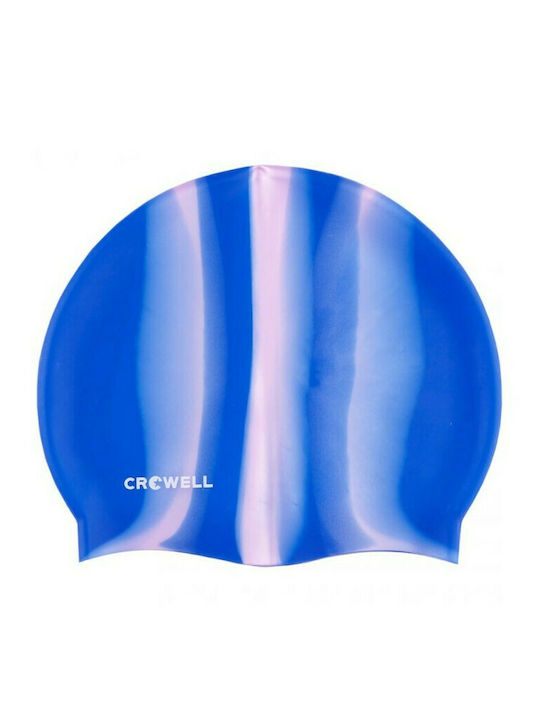 Crowell Multi-Flame Σκουφάκι Κολύμβησης Ενηλίκων από Σιλικόνη Μπλε