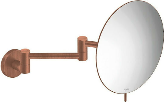 Sanco Magnifying Round Bathroom Mirror made of Metal 20x20cm Old Copper Mat
