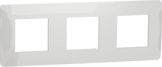 Schneider Electric Рамка на ключ 3 Места в Бял Цвят NU200618