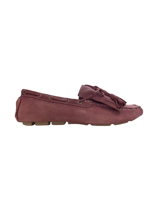 Just Cavalli Wildleder Herren Mokassins in Rosa Farbe