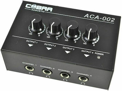 Cobra ACA-002 Tabelul Analogic Amplificator de Căști 4 Canale cu Jack 6.3mm