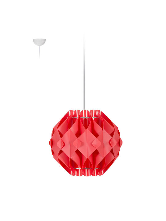 Starlight FP-14-S-1K-22cm-KK BOX Pendant Light Red with Socket E14, E.14 22x22cm
