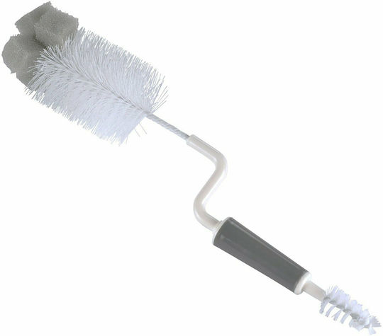 Plastic Rotating Cleaning Brush with Handle White