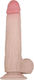 Evolved Novelties Flex Skin Posable Dildo Glass Dildo with Balls and Suction Cup Light 23cm