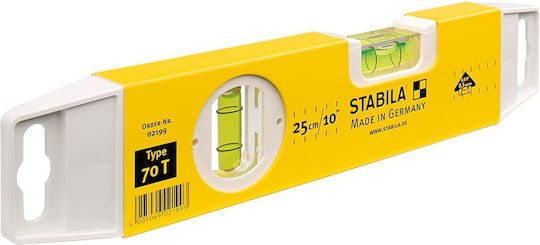 Stabila Type 70 T Plastic Spirit Level 25cm with 2 Eyes