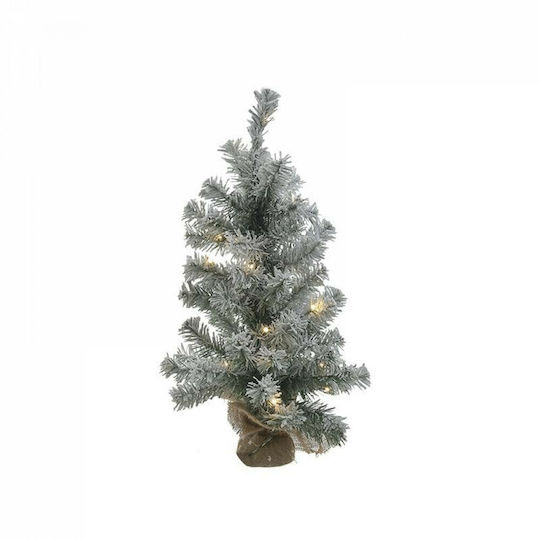 Christmas Decorative Snowy Illuminated Plastic Tree 60cm Battery Green