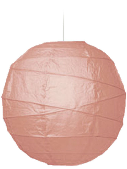 Starlight Akari Rund Lampenschirm Rosa mit Durchmesser 40cm Lachs