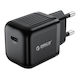 Orico Ladegerät ohne Kabel mit USB-C Anschluss 30W Stromlieferung / Schnellaufladung 2.0 / Schnellaufladung 3.0 Schwarzs (PT30-C)