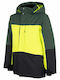 Kinder Sportjacke Kurz mit Kapuze Gelb
