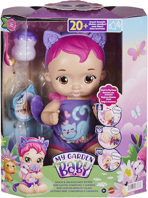 Mattel Păpușă pentru copii Copilul meu de grădină Snack & Snuggle Kitten pentru 2+ Ani 32 cm.