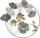 HomeMarkt Metallic Wreath Wall 78.7x5.1x74.3cm