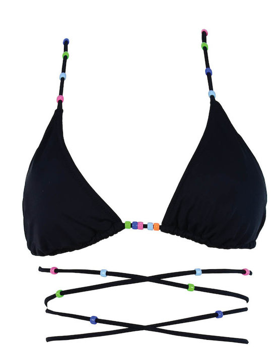 Bikini Τριγωνάκι με Ενίσχυση Μαύρο