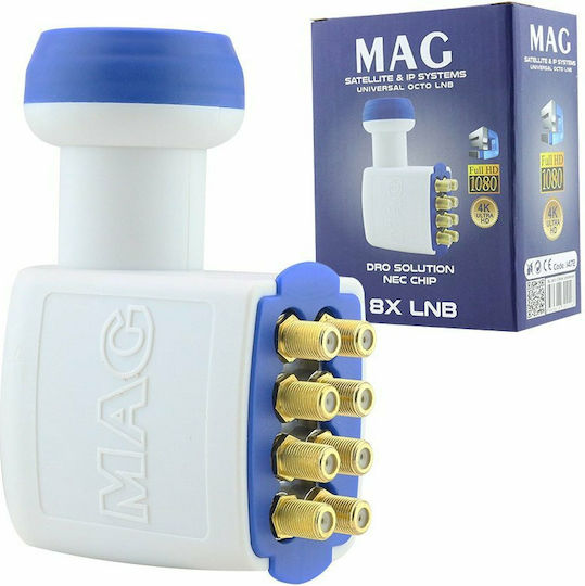 Neta MAG Universal Octo LNB LNB Octo (8 Изхода) с Ниско Ниво на Шума 0.1dB