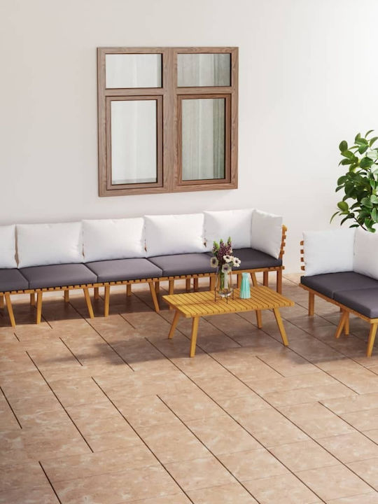 Garten- und Outdoor-Möbelsets 8 Stück Akazie mi...