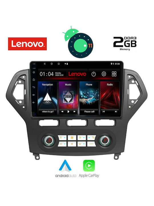 Lenovo Car-Audiosystem für Audi A7 Ford Mondeo Hyundai i20 2007 - 2010 mit Klima (Bluetooth/USB/AUX/WiFi/GPS/Apple-Carplay) mit Touchscreen 9"