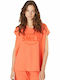 Eic-Pi Happy People Summer Women's Pyjama Top Orange