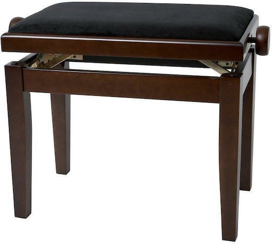 Gewa Deluxe Satin Walnut Adjustable Piano Bench L52xW30xH45-57cm