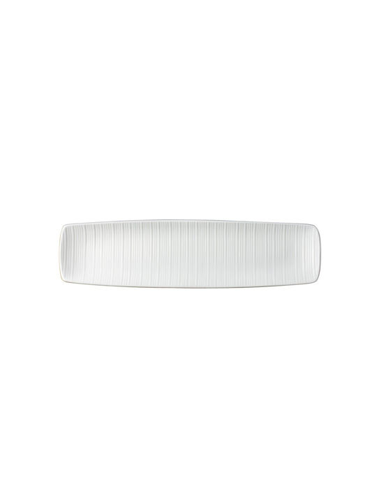 Lukanda Rectangulars Porcelain Serving Platter White 36x10cm