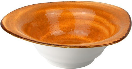Ready Jersey Porcelain Salad Bowl Orange 22x22x8cm 6pcs
