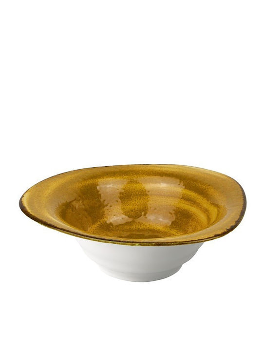 Ready Jersey Porcelain Salad Bowl Mustard 22x22x8cm 6pcs