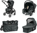 Peg Perego Burigotto Leblon Adjustable 3 in 1 Baby Stroller Suitable for Newborn Dark Grey 8.7kg
