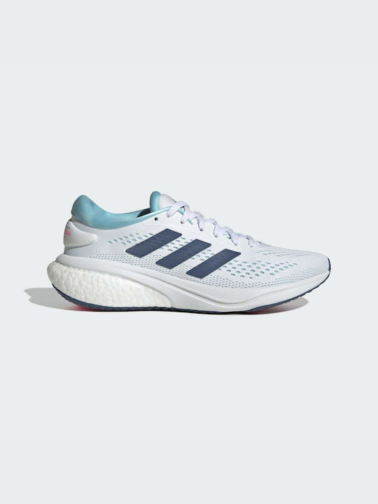 Adidas Supernova 2 Γυναικεία Αθλητικά Παπούτσια Running Cloud White / Wonder Steel / Bliss Blue
