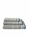 Le Blanc Bath Towel Satin Stripe 70x140cm Grey Weight 450gr/m²