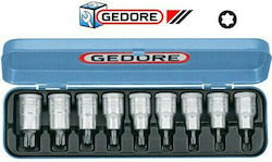 Gedore Socket with Motor Torx and Socket 1/2'' Set 9pcs