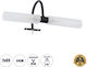GloboStar Flora Modern Lamp Bathroom with Socket G9 Black 31x12cm