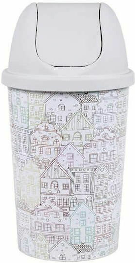 Homeplast Κάδος Houses Απορριμμάτων Πλαστικός με Αιωρούμενο Καπάκι Πολύχρωμος 50lt