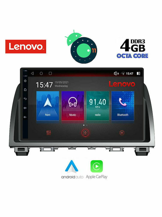 Lenovo Car Audio System for Mazda 6 2012-2017 (Bluetooth/USB/AUX/WiFi/GPS/Apple-Carplay/CD) with Touch Screen 9"