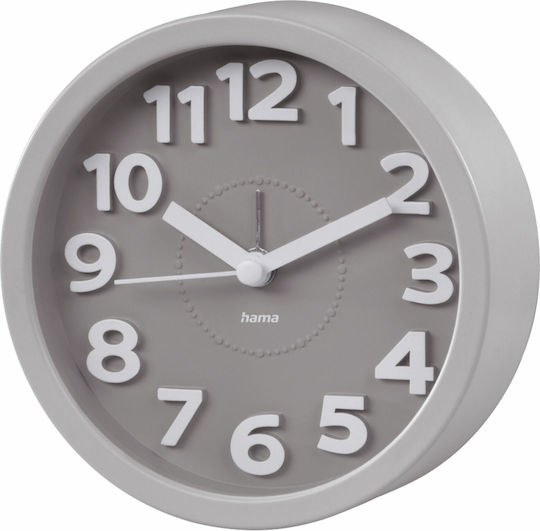 HAMA Analog Plastic Grey Tabletop Clock HAMA Analog Plastic Grey Tabletop Clock
