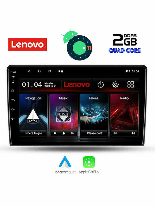Lenovo Sistem Audio Auto pentru Audi A7 Nissan X-Trail 2004-2007 (Bluetooth/USB/AUX/WiFi/GPS/Apple-Carplay/Partitură) cu Ecran Tactil 10.1"