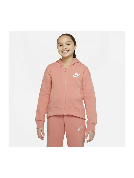 Nike Athletic Kids Cardigan Fleece with Hood Pi...