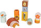 Small Foot Stacking Toy Safari made of Wood with Sounds for 12++ Months
