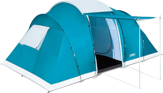 Bestway Camping Tent Tunnel Blue with Double Cloth 4 Seasons for 6 People 490x280x200cm