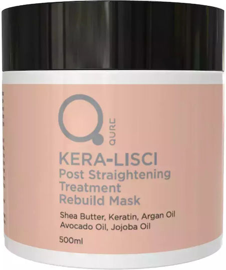 Qure Kera-Lisci Post Straightening Treatment Rebuild Маска за коса за блясък с кератин 300мл