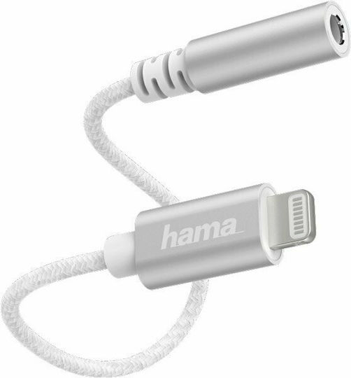 HAMA 00187210 Μετατροπέας Lightning male σε 3.5mm female Λευκό