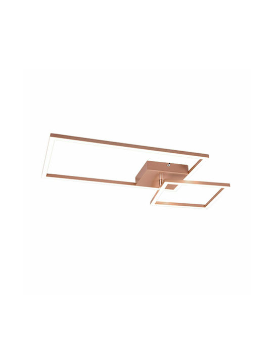 Trio Lighting Padella Modern Metal Ceiling Light with Integrated LED 37pcs Rose Gold