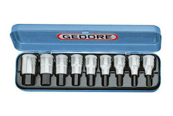 Gedore Socket with Motor Allen and Socket 1/2'' Set 9pcs