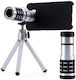 Tripod Φακός Κάμερας ​Κινητών Telephoto σε Ασημί χρώμα