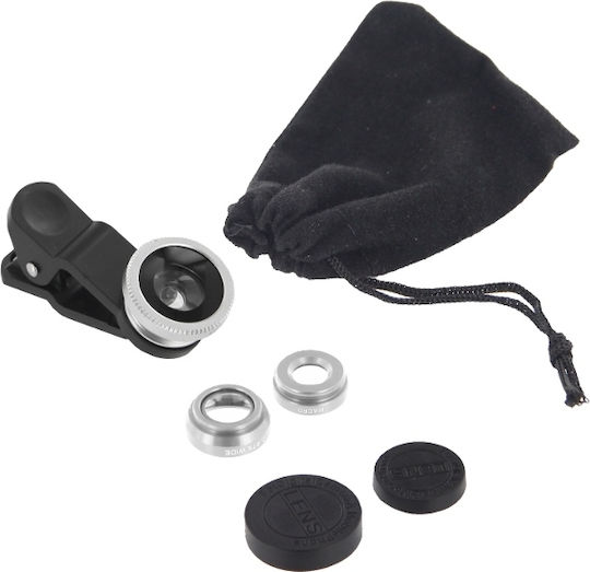 Universal 3in1 Phone Camera Lens Set Fisheye / Macro / Wide Angle 3pcs