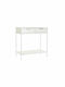 Console Table Wood & Metal White L80xW35xH81cm