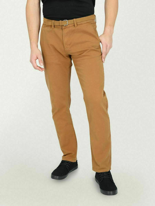 Volcano R-PARKS Men's Chino Trousers with Belt - Beige